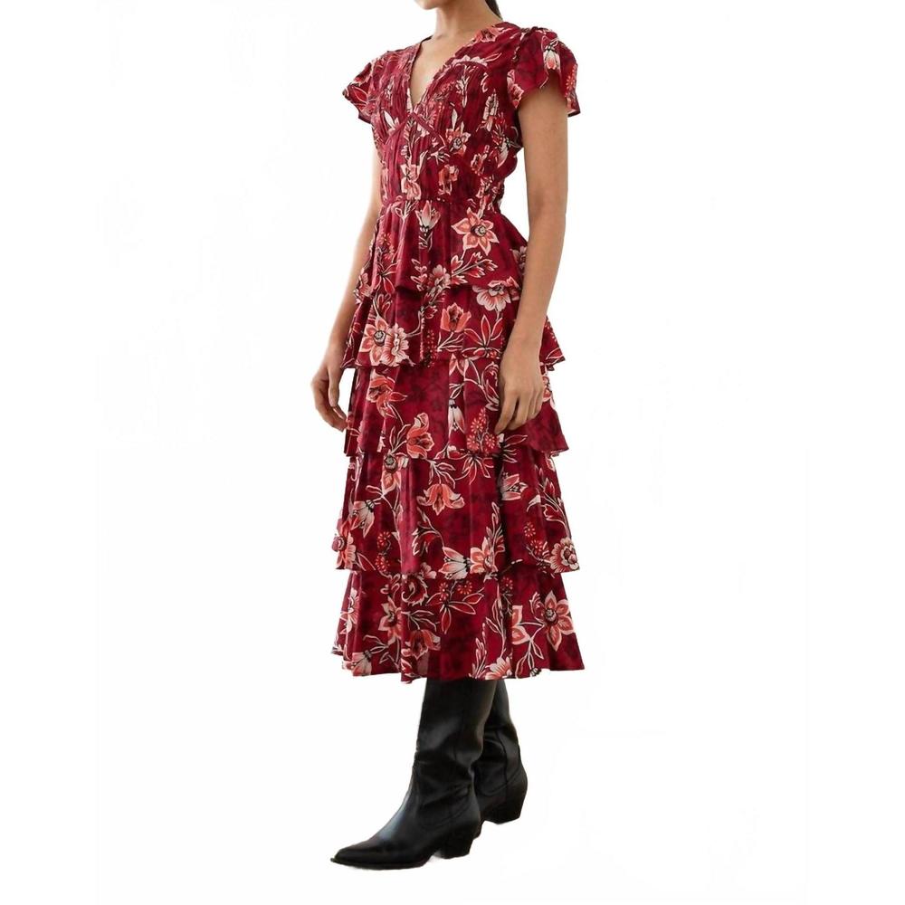 NEW BANJANAN brigit dress in elisabetta vine rio - Picture 3 of 7